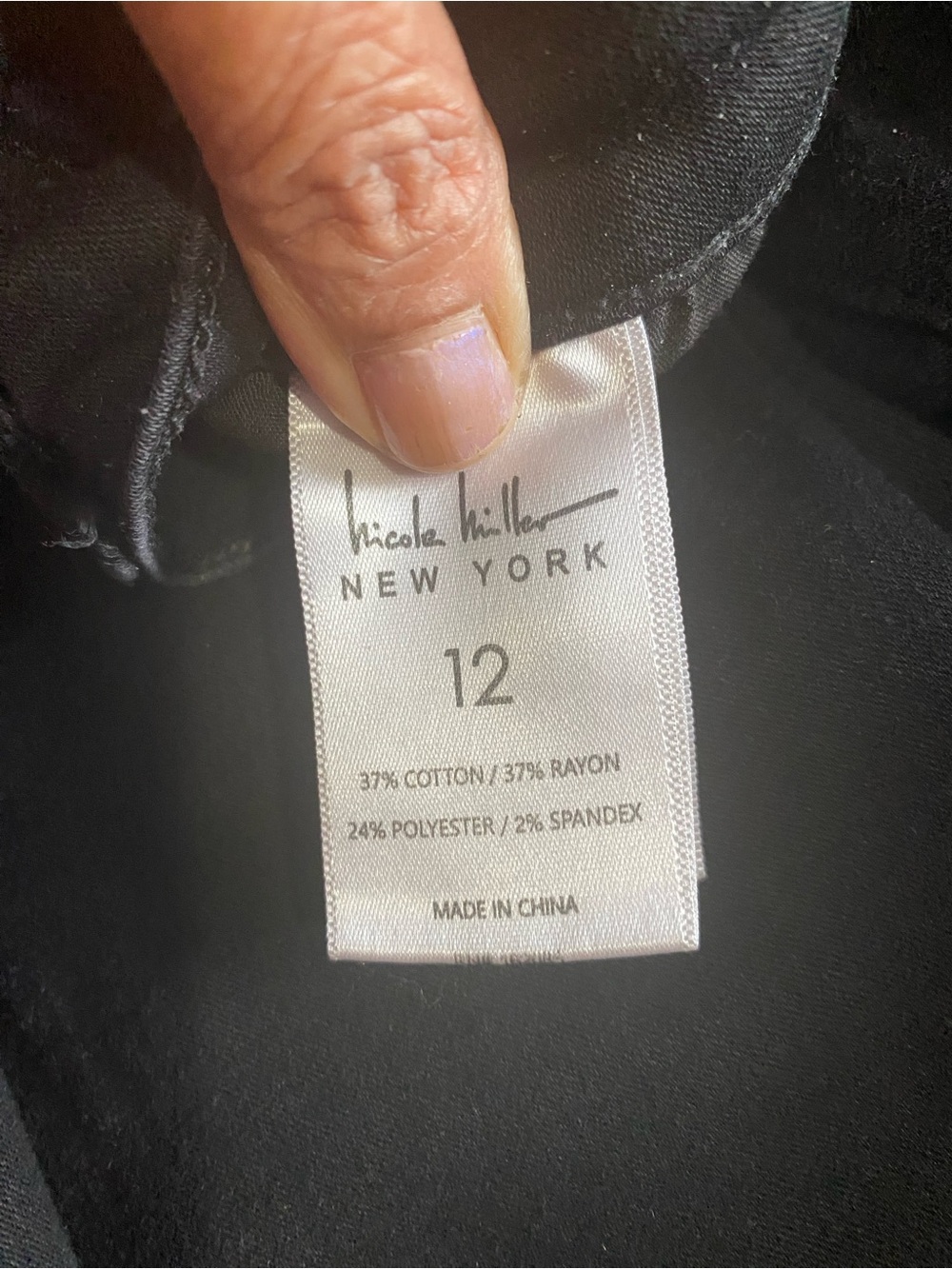 Nicole Miller Black Skinny Jeans - Classic Slim Fit - Picture 7 of 14